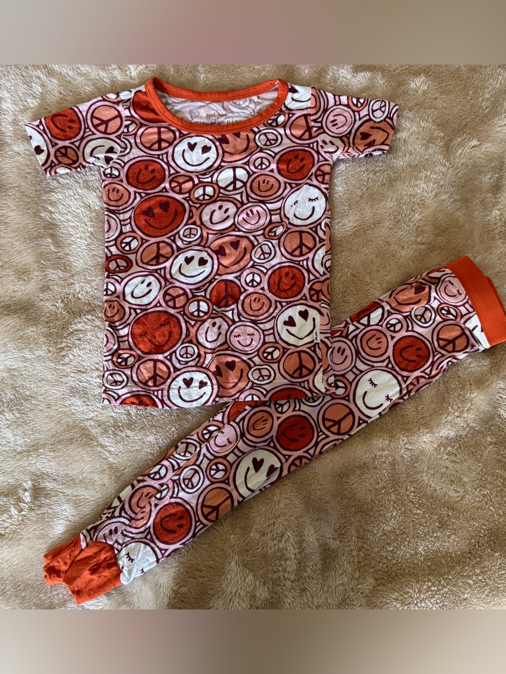 Little Sleepies Boho Smiley Bamboo Pajama Set